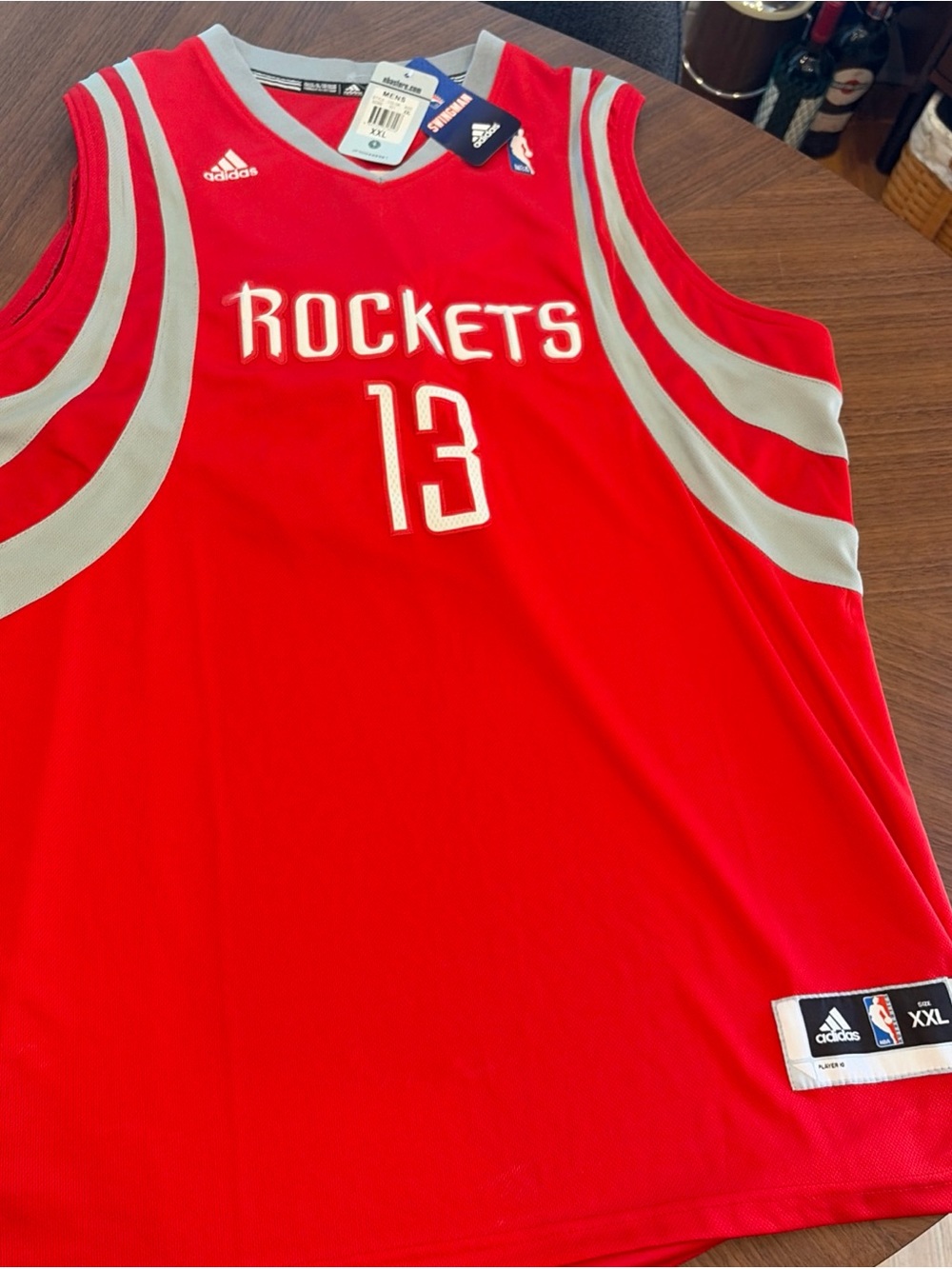 NEW Houston Rockets #13 James Harden Adidas Swingman Jersey Men XL +2 Red NBA